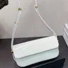 Mini sac à bandoulière en nylon et cuir Saffiano pour femmes, sac à main en cuir brossé de styliste, sacs à bandoulière avec chaîne brevetée, quincaillerie en métal, logo lettrage