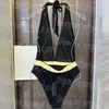 Luxury Women Halter Swimsuit Underwear Sexy Deep V Neck Bathing Suits Padded One Piece Swimwear