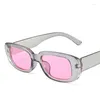 Zonnebril Yooske kleine rechthoekige dames retro merkontwerper Square Sun Glazen Vintage trendy decoratieve brillen UV400