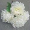 Decorative Flowers Artificial Plants Orange Peony White Cloth Chrysanthemum Home Garden Decorate