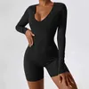 Women's Tracksuits Tracksuit Jumpsuit Sportswear Short Sleeved Suit Gym Ups Fitness Workout Bodysuit Quick Drying 24318