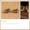 Garden Decorations 2 Pcs Brass Chinese Zodiac Sign Of Models Ornament Modeling Craft Tea Pet Adorable Delicate Adornment Office