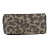 Carteira feminina leopardo impressão zíper embreagem multi cartão bolso celular bolsa caso de cartão 032224