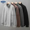 Men's Hoodies Sweatshirts DUKEEN Casual Hoodie Coat Spring and Autumn Loose Blazer Solid Color Stand Collar 24318