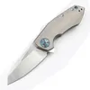 Новый нож-флиппер CK 0456 D2, сатинированная сталь/черное титановое покрытие, лезвие Tanto с ЧПУ TC4, ручка из титанового сплава, шарикоподшипник, карманные ножи EDC