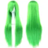 Syntetiska peruker 80 cm långt rakt syntetiskt hår Mörka lila cosplay peruker med bangs halloween kostym peruk för kvinnor 240328 240327