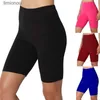 Shorts femininos para exercícios ao ar livre, shorts para ciclistas de verão, shorts elásticos básicos, shorts esportivos quentes, shorts macios para mulheres, bottomsC243128