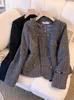 Damesjassen Dames Cropped Tweed Wollen Koreaans Chic Double Breasted Wolmix Tops Jassen Causaal Lente Herfst Kort Slank Abrigos