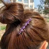 Hair Clips Gravel Quartzs Chip Bead Hairpins For Women Girls Accessories Crystal Amethysts Citrine Natural Stone Barrettes