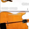 طبعة محدودة بقايا HS Anderson Madcat Mad Cat Flame Maple Top Amber Yellow Eletry Guitar Abalone Hohner Headstock Logo ، Leopard Pickguard Body Binding