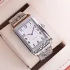 Nuevo Reverso Classic Medium Thin 2548520 Reloj automático para hombre Caja de acero Esfera blanca Cuero 8 colores Relojes Puretime E52a12077