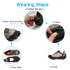 Accessoires 1 Pair Boots Ice Gripper Crampons Fishing 24 pointes pour chaussures Snow Walking Footwear Traction Cilats Randonnée