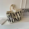 쇼핑 가방 타이 온화한 여자 토트 엄마 가방 편지 인쇄 간단한 어깨 트렌디
