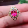 Clusterringe Kjjeaxcmy Fine Boutique Schmuck 925 Sterling Silber Eingelegtes natürliches Edelstein Pink Topaz Lady Frau Ring Luxus Support Detection