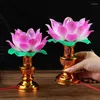 촛불 홀더 2pcs/로트 창조적 인 플라스틱 작은 lotuscandestick buddha Guanyin Changming 촛대 Feng Shui 불교 홈 장식