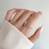 Bague de luxe en diamant de 3 mm pour femme, en argent sterling 925 véritable, rond, rose, jaune, blanc, zircone, amour, mariage, bagues de fiançailles, bijoux pour femmes, ami, boîte-cadeau, taille 5-9