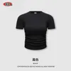 Kvinnors slitage | 2024 Spring/Summer 220G Small Form Design Sense Sido Fold Midja Kort ärm Instagram Trendy Brand T-shirt