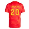 Espanha 24 25 Jersey de futebol Morata Ferran Asensio 2024 Copa da Copa da Copa Espanhola Camisa de futebol da equipe nacional 2025 Homens Kit de crianças