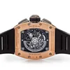 Мужские часы Дизайнерские часы люксового бренда RM011 Felipe Massa Chronograph Rose Gold