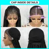 Synthetic Wigs Synthetic Braided Wigs 13x4 HD Lace Front Braided Wigs for Black Women Synthetic Lace Front Wigs Braided Wigs With Baby Hair 240329