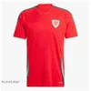 2024 25 Maillots de football du Pays de Galles Bale Wilson Allen Ramsey Coupe de l'équipe nationale du monde Rodon Vokes Accueil Chemise de football à manches courtes Uniformes pour adultes Fans Joueur 399