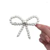 Hair Clips Elegant Pearl Bowknot Hairpin Clip Barrette French Style Bow Headpieces Headwear Accessories For Women