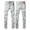 Designer Mens Jeans Women Pants Purple Jeans Summer Hole Denim Trousers Slim Fit Mens Purple Jeans