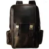 Backpack Men's Handmade Genuine Leather Retro Large Capacity Cowhide Shoulder Bag Original Fashion Laptop Rucksack