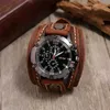 Heren sportpols punk horloge niche retro armband heren etnische stijl elektronische Amerikaanse lederen band