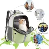 Hunde-Autositzbezüge, Katzen-Tragetasche, tragbar, faltbar, für Outdoor-Reisen, für Katzen, kleine Hunde, erweiterbarer, atmungsaktiver Rucksack 2432