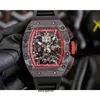 Luxe heren mechanisch horloge Richa Milles Rm11-03 Volautomatisch uurwerk Saffierspiegel rubberen horlogeband Zwitserse horloges GUU3