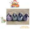 Borsa pasquale in seersucker Borsa festosa con orecchie da coniglio carino Cestino per uova di Pasqua Secchio portaoggetti per uova Borsa da picnic portatile all'aperto Disponibile ZZ