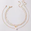 Pendant Necklaces 2024 Fashion Jewelry Soft Clay Starfish Shell Necklace Retro Sun Multi-layer Neck Decoration Christmas Gift