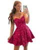 Short Homecoming Dresses Sequins Lace-up A-Line Sweetheart Graduation Dresse Party Prom Formal Gown Hc05