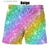 Shorts pour hommes Impression 3D Couleurs magnifiques Short de plage graphique pour hommes Casual Summer Cool Board Shorts Hombre Plus Size Mens Swim Trunks Y240320