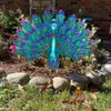 Påfågelstaty skulptur Handgjorda hantverk prydnads djurfigur stående hållbar samling Garden Craft 240312