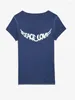 Kvinnor T-skjortor 2024 Summer Tshirt Back Letter Print U Neck Buttons Casual Female Simple T-shirt