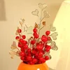 Vaser Holly Red Berry Fruit Heart Leaf Ceramic Vase Ornaments Home Living Room Porch Möbler Hantverk Office Store Adsmenments Decor