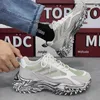 カジュアルシューズメンスニーカー39-45ファッションホワイトランニングオスレースアップZapatillas Mujerプラットフォーム1705