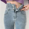 Women's Jeans Spring Winter 2024 Womens Fashion High Waist Wide Leg Baggy Woman Denim Capris Pants Jean Mom Trousers