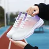 Casual Shoes With Lacing Non-slip Sole Pink Woman Running Sneakers 42 Size Luxury Boot Sport Fat Tenisse Raning YDX1