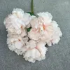 Decorative Flowers Artificial Plants Orange Peony White Cloth Chrysanthemum Home Garden Decorate