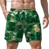 Men's Shorts Summer Mens Beach Shorts 3D Printed Food Drinks Graphic Loose Casual Short Pants Oversized Holiday Surfing Board Shorts For Men Y240320