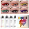 12 Cores Matte Eyeliner Pencil Set Glitter Maquiagem À Prova D 'Água Colorido Líquido Cristal Diamante Eye Liner Pen Gel Make Up Cosmetic 240313