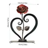 Dekorative Blumen Eisen Rose mit Ständer handgeschmiedete Metallornamente Desktop für Wohnzimmer Schlafzimmer Arbeitszimmer