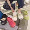 Slippers Womens coat perforated sole summer thick sole non slip sweet and cool college style casual slip garden shoes Q240318