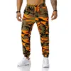 Calças masculinas Cargo Primavera Verão Moda Tendência Camuflagem com Bolsos Diariamente Básico Skinny Causal Esportes