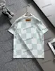 xinxinbuy Men designer Tee t shirt 2024 Italy Chessboard grid Letter printing short sleeve cotton women gray black white red XS-XL