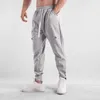 Calças masculinas sweatpants homens casual longo moda streetwear pacote perna cintura homens correndo treinamento masculino calças esportivas