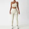 Dames Trainingspakken Dames Naadloze Schouderset Sexy Sportbeha Workout Pak met hoge taille Legging Workout Set Fitnesspakken Sportkleding 24318